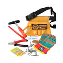gereedschapsset junior kunstleer/staal oranje 8-delig