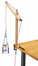hijskraan junior hout/nylon bruin 7-delig
