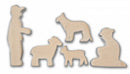 Kerstfiguurtjes: herders hout