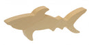 knutseldier haai junior 16 cm hout bruin