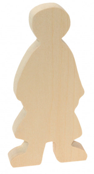 knutseldier meisje junior 15 cm hout bruin