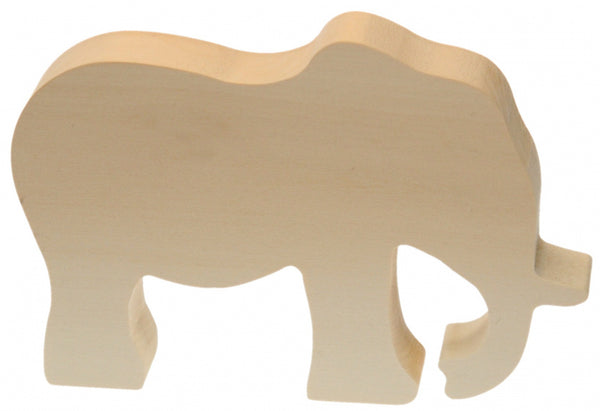 knutseldier olifant junior 15 cm hout bruin