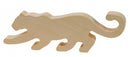 knutseldier panter junior 15 cm hout bruin