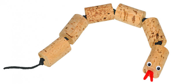 knutselset slang junior kurk bruin/zwart 9-delig