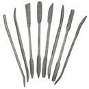 Raspenset zilvergrijs 8-delig