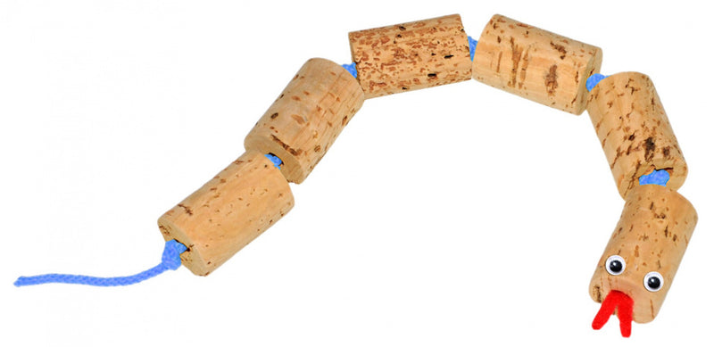 slangetje van kurk blauw