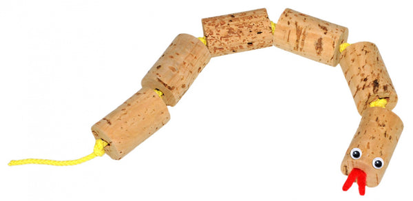 slangetje van kurk geel