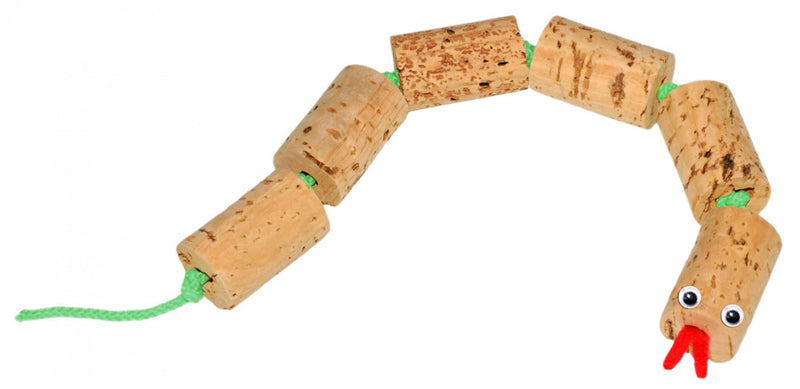 slangetje van kurk groen