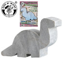 speksteen Brachiosaurus junior 14,5 x 9 cm grijs