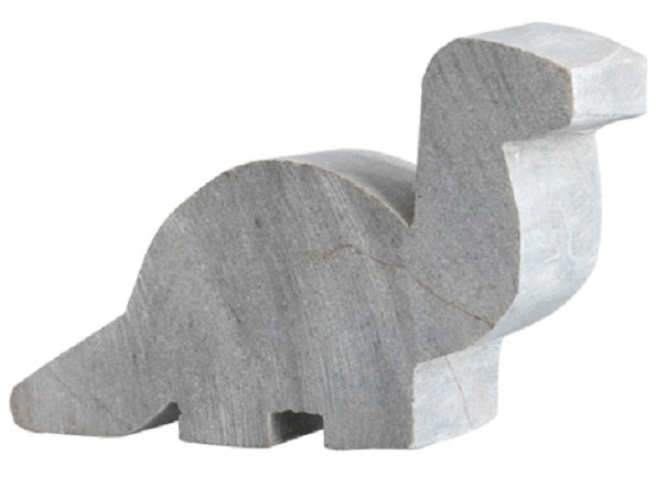 speksteen Brachiosaurus junior 14,5 x 9 cm grijs