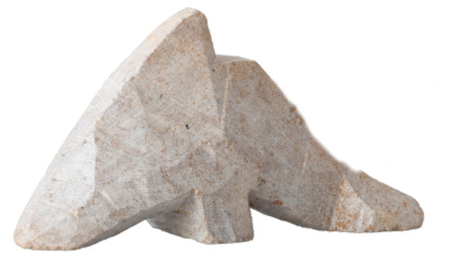 speksteen dolfijn junior 10 x 7 cm crème