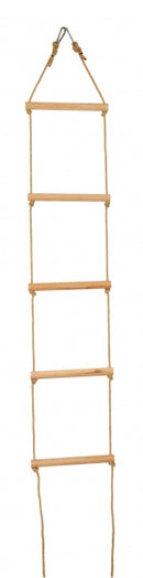 touwladder junior 140 cm hout bruin 9-delig