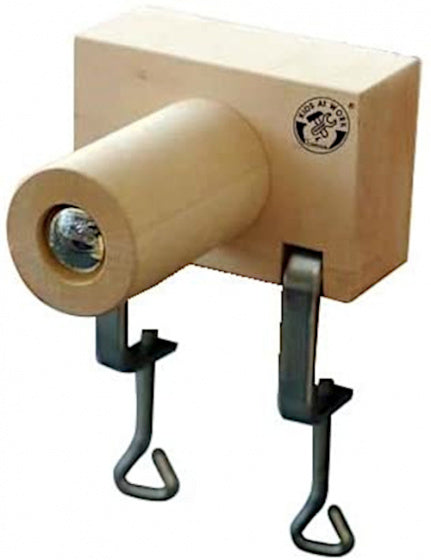 versierset kaarsenhouder junior 11 cm hout bruin