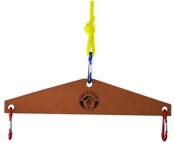 behendigheidsspel weegbalk 43 cm hout bruin/geel