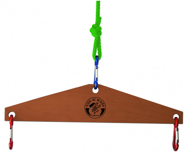 behendigheidsspel weegbalk 43 cm hout bruin/groen