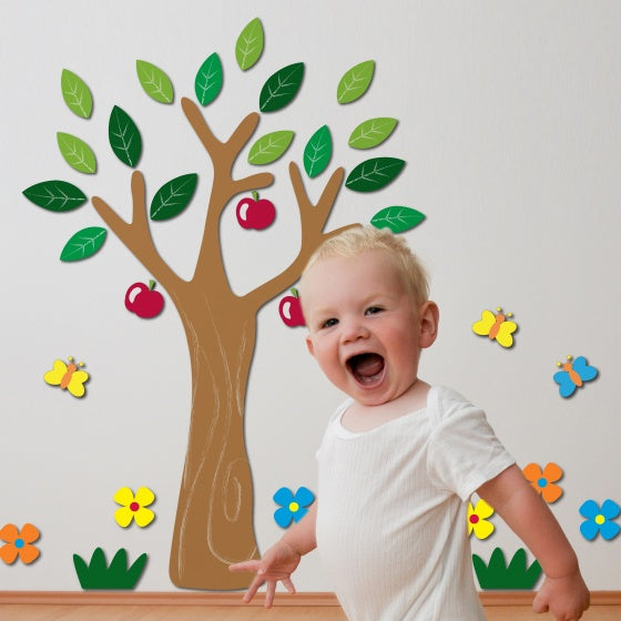 muurdecoratie 3D foam Apple Tree junior 47 x 70 cm