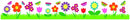 muurdecoratie border Flowers junior
