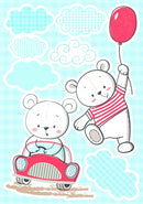 muurstickers grappige beren 20-delig