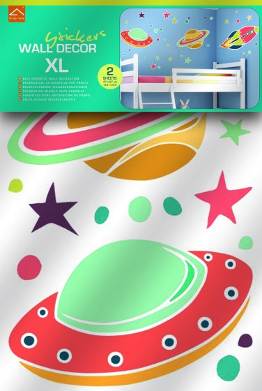muurstickers Ufo 35-delig