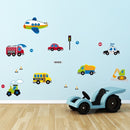 muurstickers voertuigen 47 x 70 cm