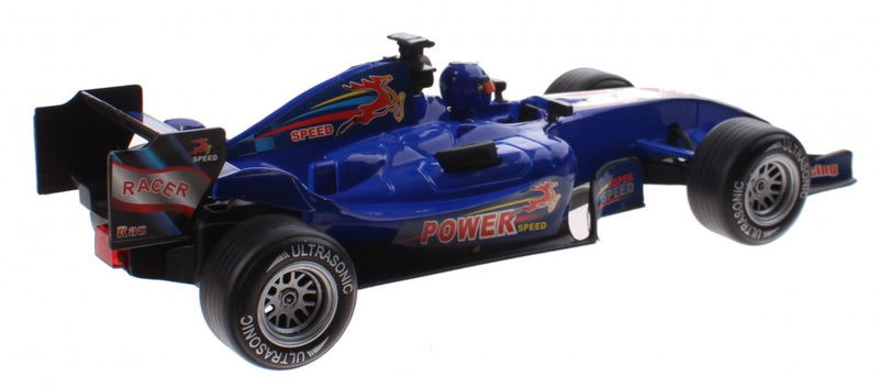 racewagen met licht en geluid jongens 25 cm blauw