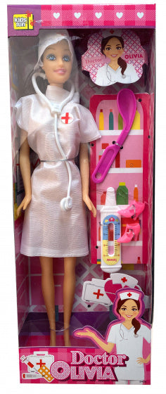 tienerpop Doctor Olivia 28 cm brunette 5-delig