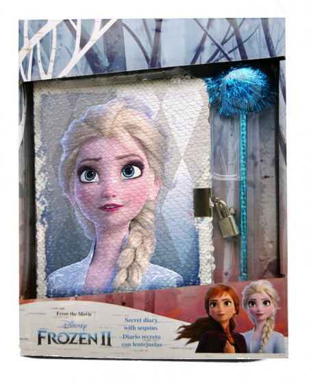 dagboek Frozen 2 meisjes 22 x 27,5 cm karton blauw/wit