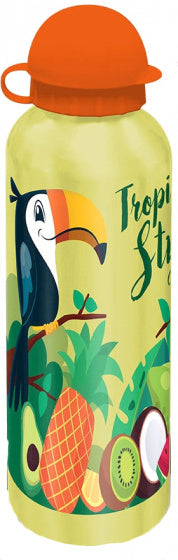 drinkfles Tropical Style junior 500 ml aluminium geel