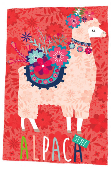 fleecedeken Alpaca junior 150 x 100 cm polyester rood