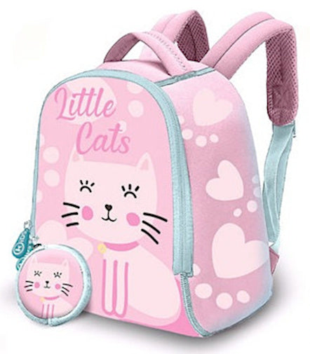 kinderrugzak Little Cats junior 6 liter neopreen roze
