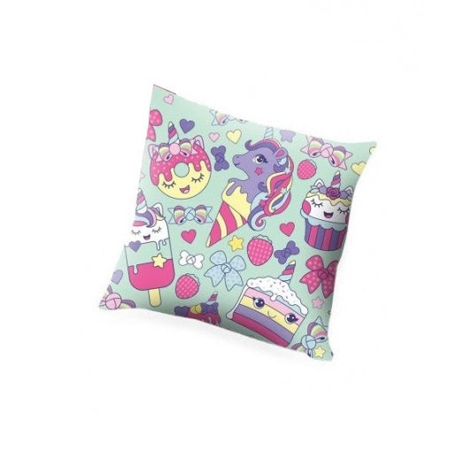 kussen Cupcake meisjes 45 x 45 cm polyester roze