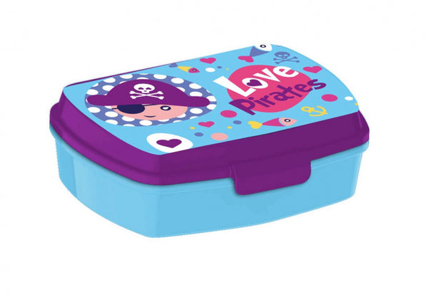lunchbox Love Pirates junior aluminium blauw
