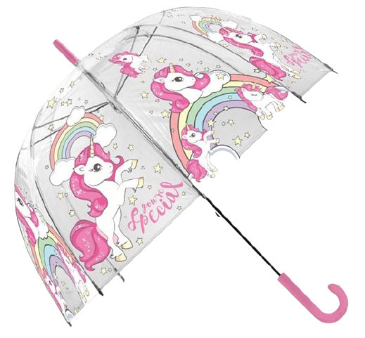 Transparante Paraplu Eenhoorn, 48cm