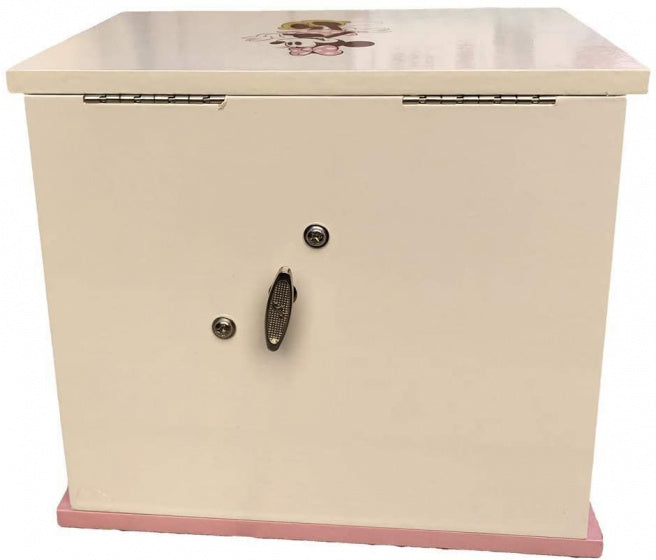 sieradenkist Minnie Mouse 16,5 cm hout roze/wit