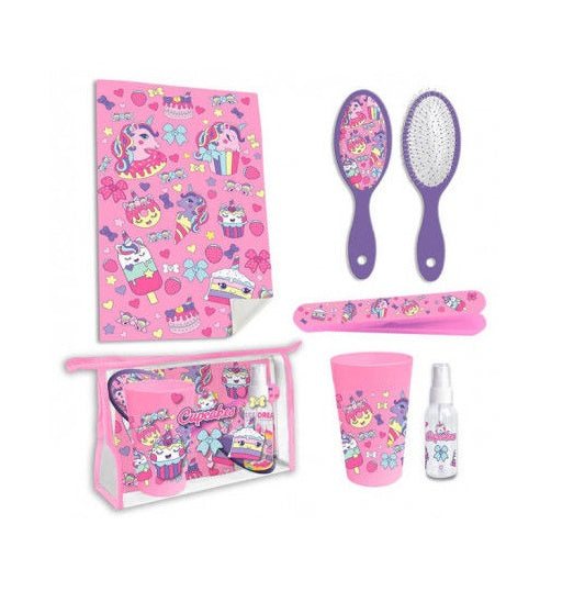 toiletset Cupcakes meisjes roze 6-delig