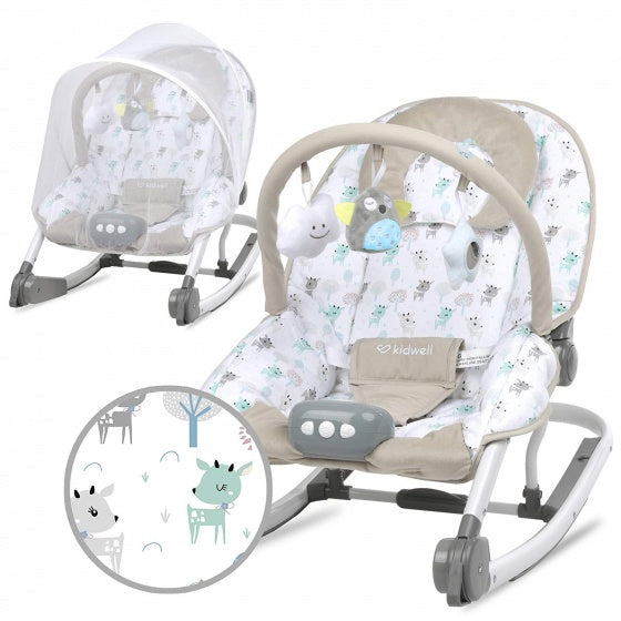 schommelstoel elektrisch Tumi 80 cm beige/wit