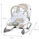 schommelstoel elektrisch Tumi 80 cm beige/wit