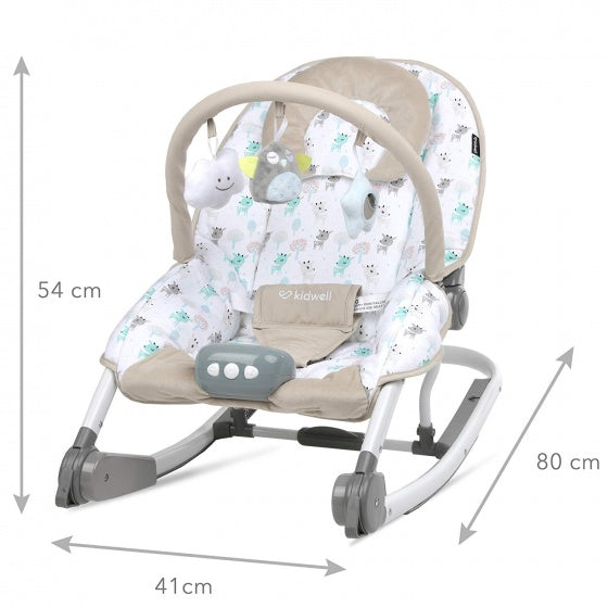 schommelstoel elektrisch Tumi 80 cm beige/wit