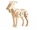 3D-puzzel Geit 11 x 15 cm hout bruin