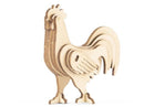 3D-puzzel Kip 11 x 15 cm hout bruin