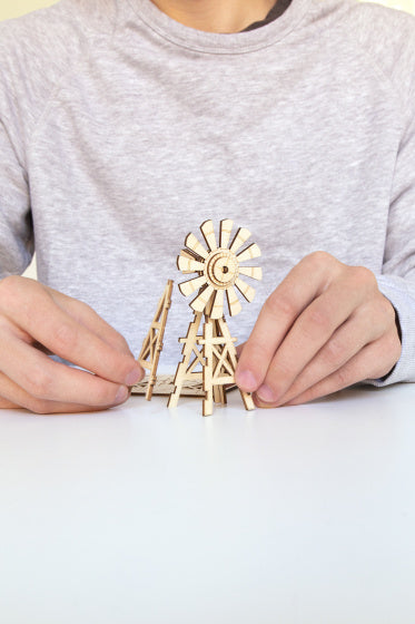 3D-puzzel Windmill 15 x 11 cm hout naturel