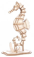 3D-puzzel zeepaardje 24 x 15 cm hout naturel