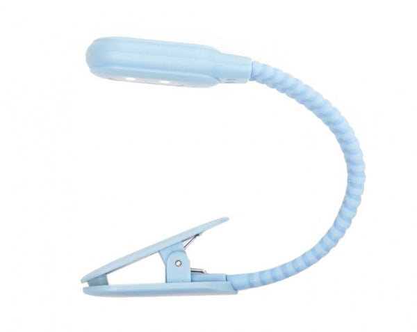 boeklampje oplaadbaar led 9 x 10 cm abs blauw