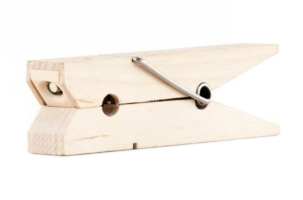 boeklampje wasknijper led 9,4 x 2,3 cm hout