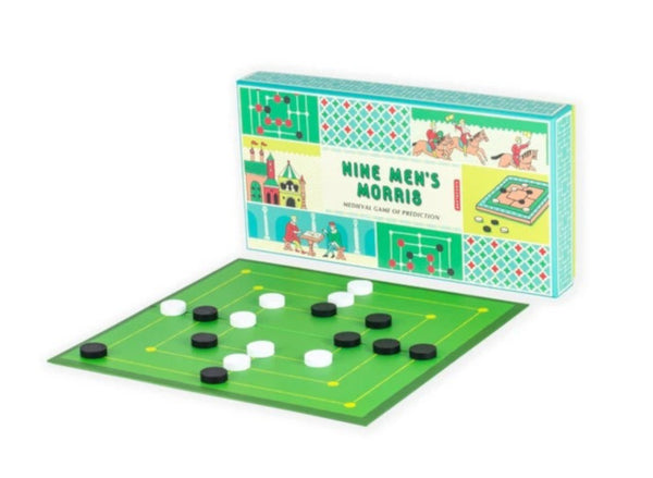 bordspel Nine Men's Morris 30 x 30 cm groen 3-delig