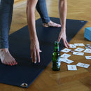 drankspel bier yoga karton blauw