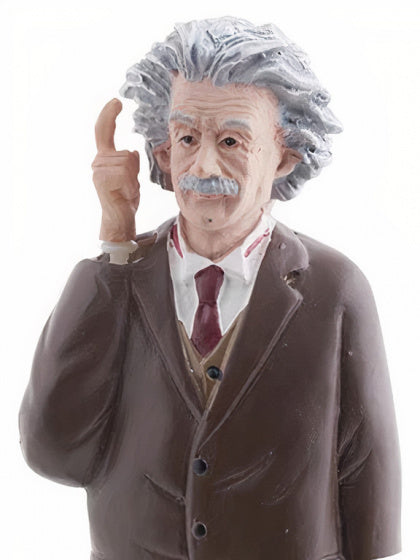 decoratiebeeld Einstein solar 20,5 cm polysteen bruin