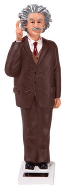 decoratiebeeld Einstein solar 20,5 cm polysteen bruin