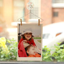 fotohanger met knijpers 10 x 6 cm staal/hout 3 stuks