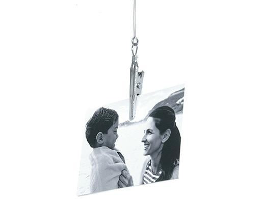 fotomobiel met clipjes 41 x 56 cm staal zilver